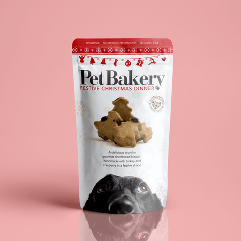 Packaging for Festive Christmas Dinner by the Pet Bakery